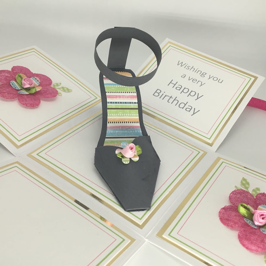 3D Lady’s Shoe Birthday Card