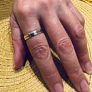 Custom handmade silver and copper ring