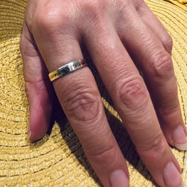 Custom handmade silver and copper ring