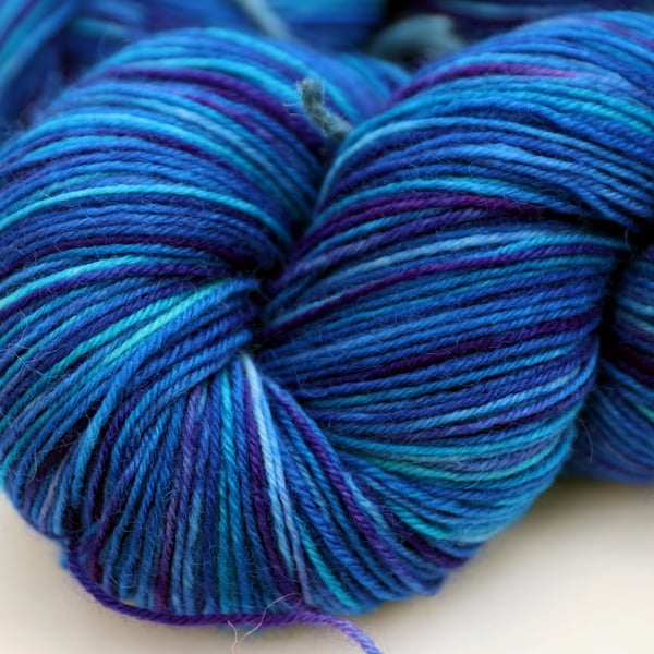 SALE: A little Blue - Superwash Bluefaced Leicester 4-ply weight yarn