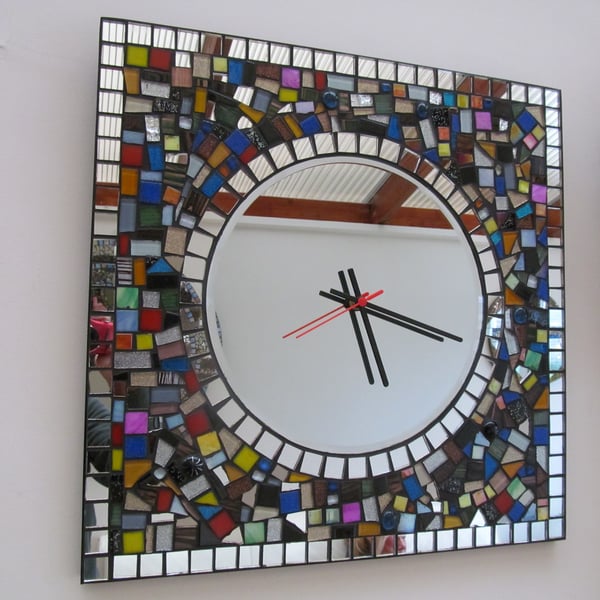 Mosaic Mirror clock