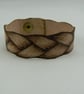 pyrographed leather  bracelet (plait) - Image 3