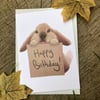 Happy Birthday Bunny Greeting Card