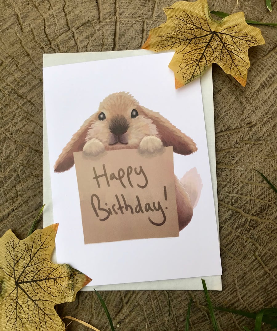 Bunny Wish Birthday Card Bunny Wish Birthday Card