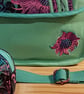 Turquise and purple flowers shoulder bag  - Image 7