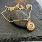 HANDMADE GOLDSMITH JEWELLERY Solid Recycled Gold & Diamond pendant WEDDING