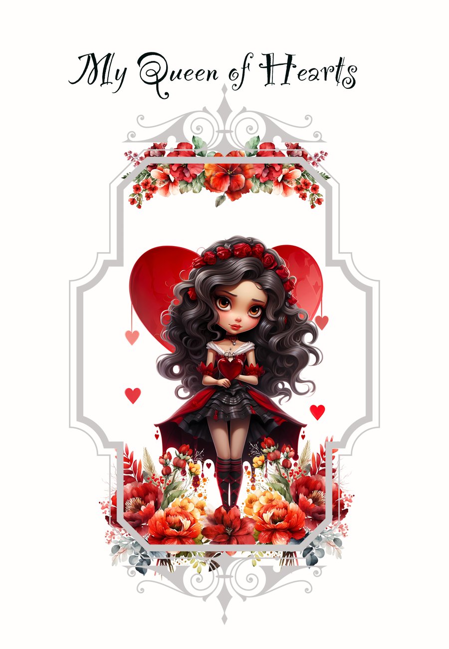 Cute Goth Kawaii Alternative Valentine Card
