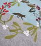 Christmas Fox with Wreath card - Image 3