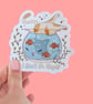 I Don't Do Stupid Sticker Cat in fish Bowl Design Cat lover Sticker Waterproof