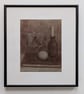 Sepia Chalk Still Life Drawin-  Mandarin, Candle & Book - 8x10 Original Art 