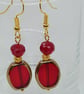 Red Stained Glass Earrings - Image 3