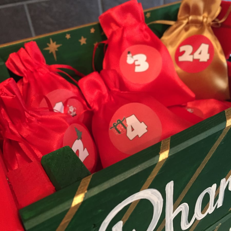 Wooden Box Advent Calendar 