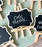 Personalised Mini Chalkboard Food Signs with Easel, Hand Lettered Buffet Labels - Image 8