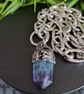 Gothic Fluorite Crystal Point Chunky Chain Necklace