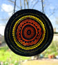 Orange Retro Flower Stained Glass Decoration - Image 1