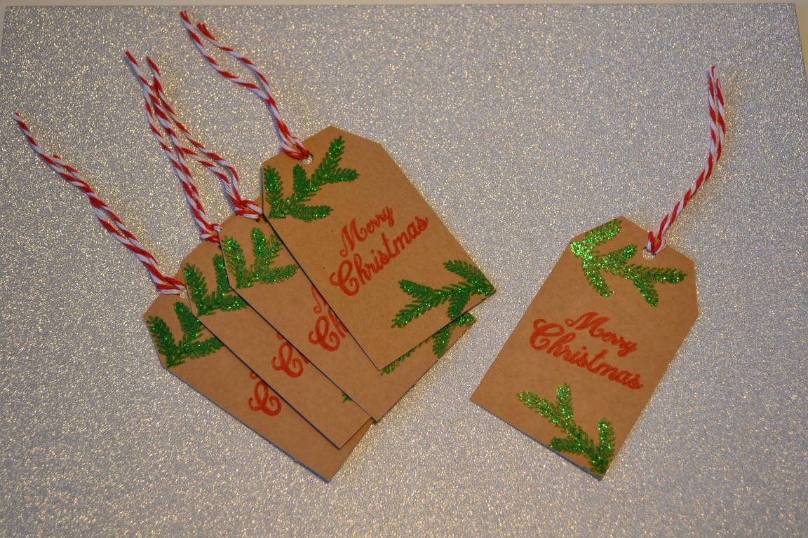 Rustic Christmas Gift Tags – Set of 5 Handmade Holiday Tags