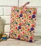 Floral Fabric Book Sleeve with Ties - Image 1