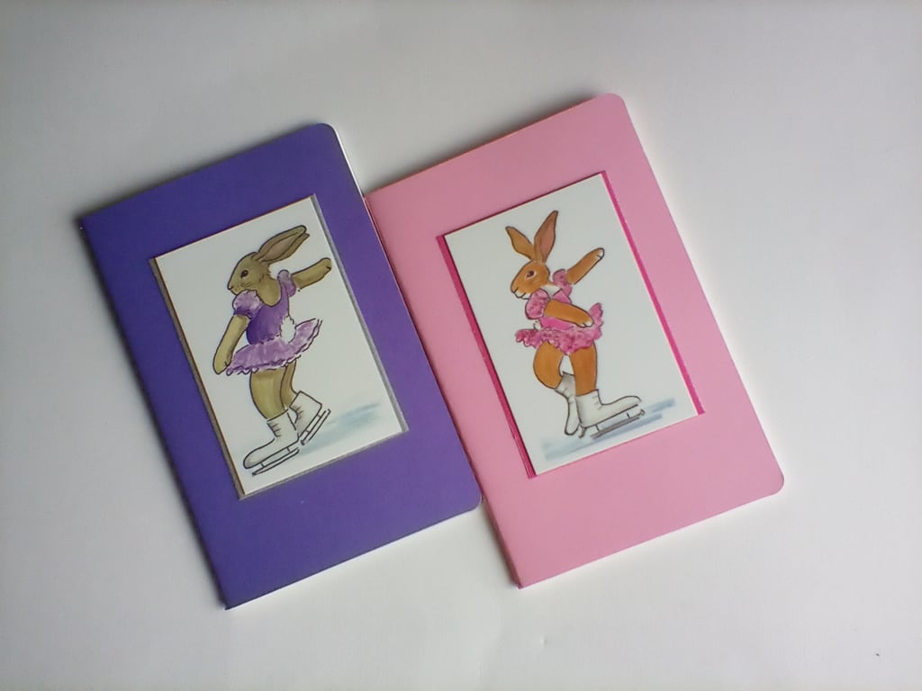Mini Notebook Set Featuring Rabbits