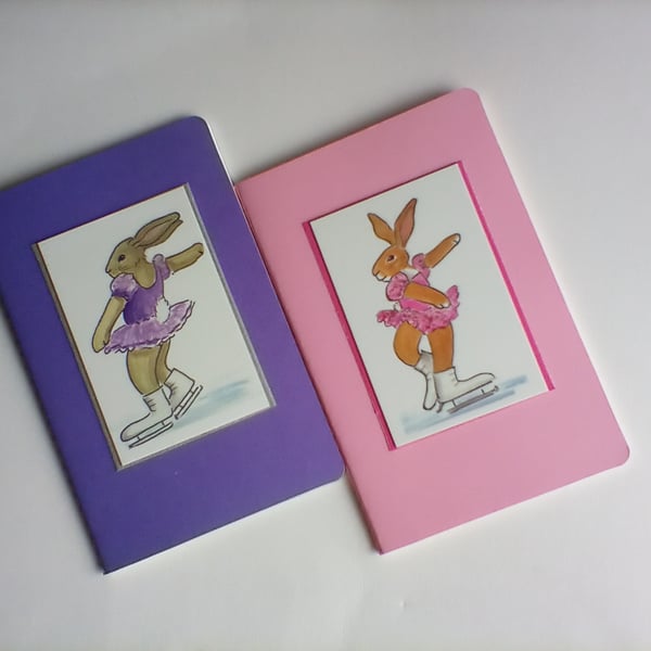 Mini Notebook Set Featuring Rabbits