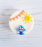 Seaside themed magnetic needle minder, polymer clay ONE supplied - Image 1