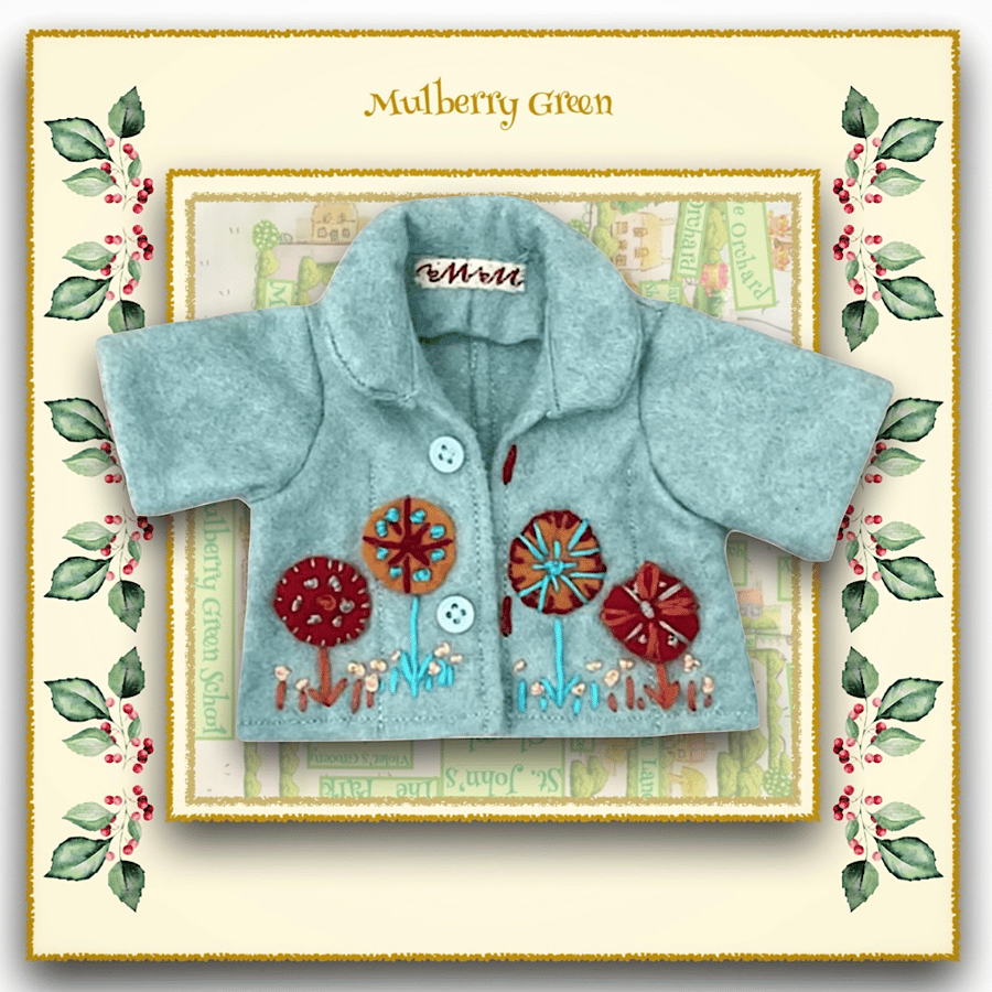Reserved for Patti - Hand Embroidered Appliqué Jacket 