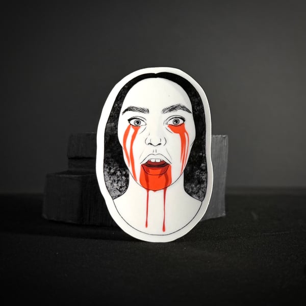 Ellen Hutter Nosferatu Illustrated Vinyl Sticker