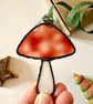 Stained glass mushrooms hanging decoration, Christmas tree decorations