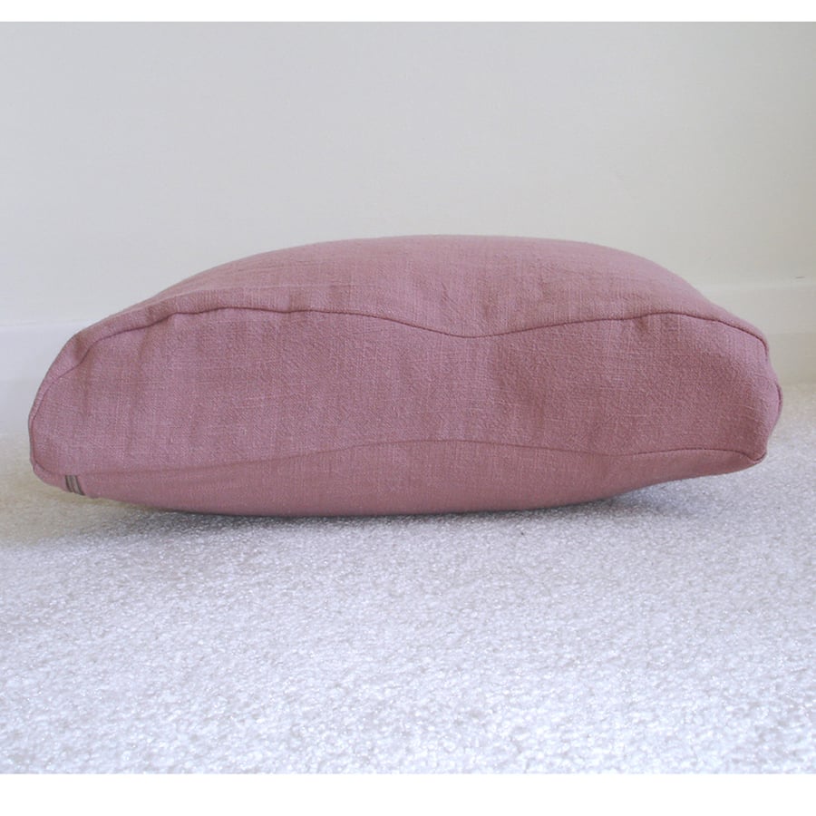 Tempur Original Travel Neck Pillow Cover Orthopaedic Linen Pink Contoured