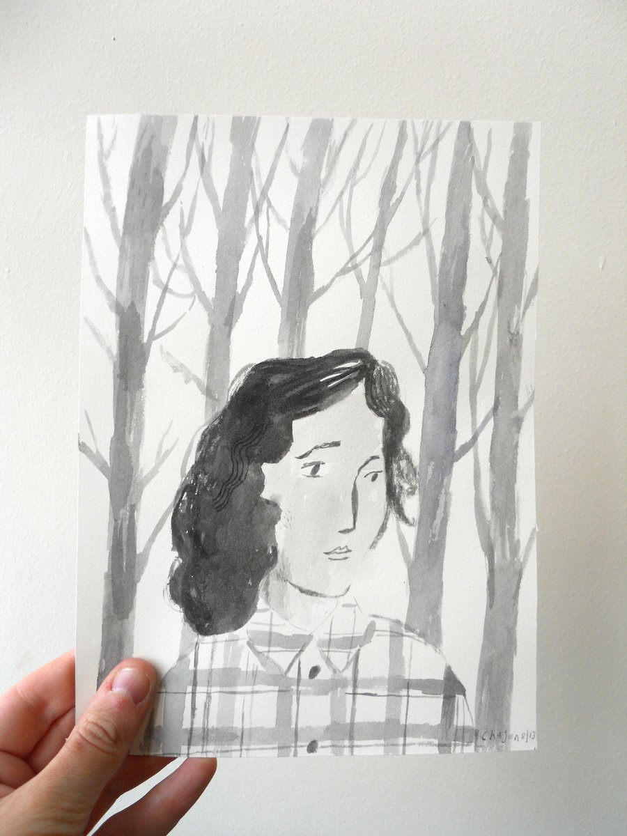 The Woodcutter original drawing 18.5cm x 25.5cm 