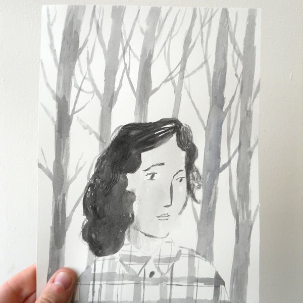 The Woodcutter original drawing 18.5cm x 25.5cm 