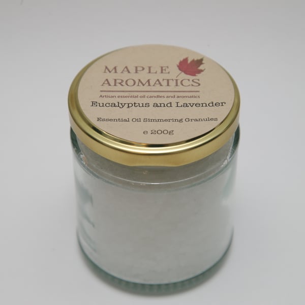 Maple Aromatics Eucalyptus and Lavender Essential Oil 200g Simmering Granules