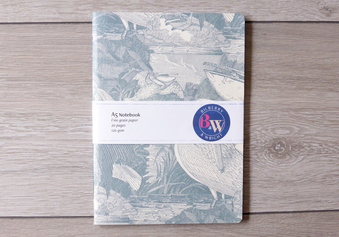 Handmade soft cover A5 notebook or sketchbook with decorative cover