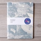 Handmade soft cover A5 notebook or sketchbook with decorative cover