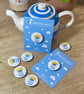 Daffodils in a Cornishware Jug Button Badge - Cornish Gifts - Image 5