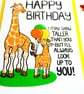 Cute Giraffe Birthday Card From a Child to Mum Dad Sibling Uncle Aunt - Image 4