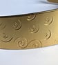 Brass Hand Stamped Swirly-Patterned Cuff - Image 6