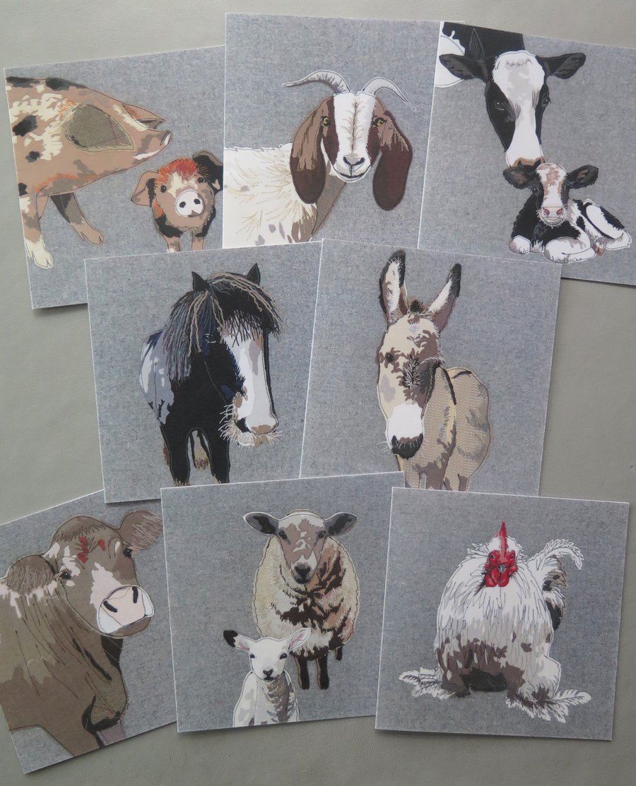 Selection of 4 Farm Animal cards