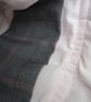 Upcycled Coffee Sack - Mini Shoulder Bag - Grey and pink check - Image 5