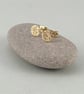Mini Solid 9ct Gold Hammered Disc Stud Earrings - Image 3