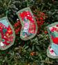 Christmas Stocking Decorations patchwork green. - Image 5