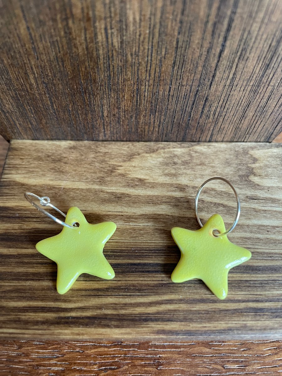 Yellow best sale star earrings