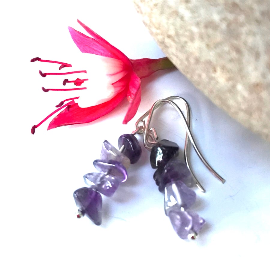 Sterling Silver Amethyst Earrings