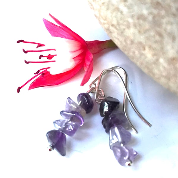 Sterling Silver Amethyst Earrings