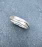Silver River Ring, silver wave ring, silver band, silver wavy ring, wedding band - Image 5