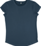 Allium Seedhead Womens organic cotton short sleeve denim blue T shirt  - Image 2