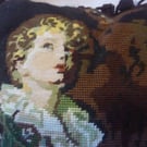 Unique Vintage Hand Sewn Wool Tapestry Cushion Bubbles By Millais