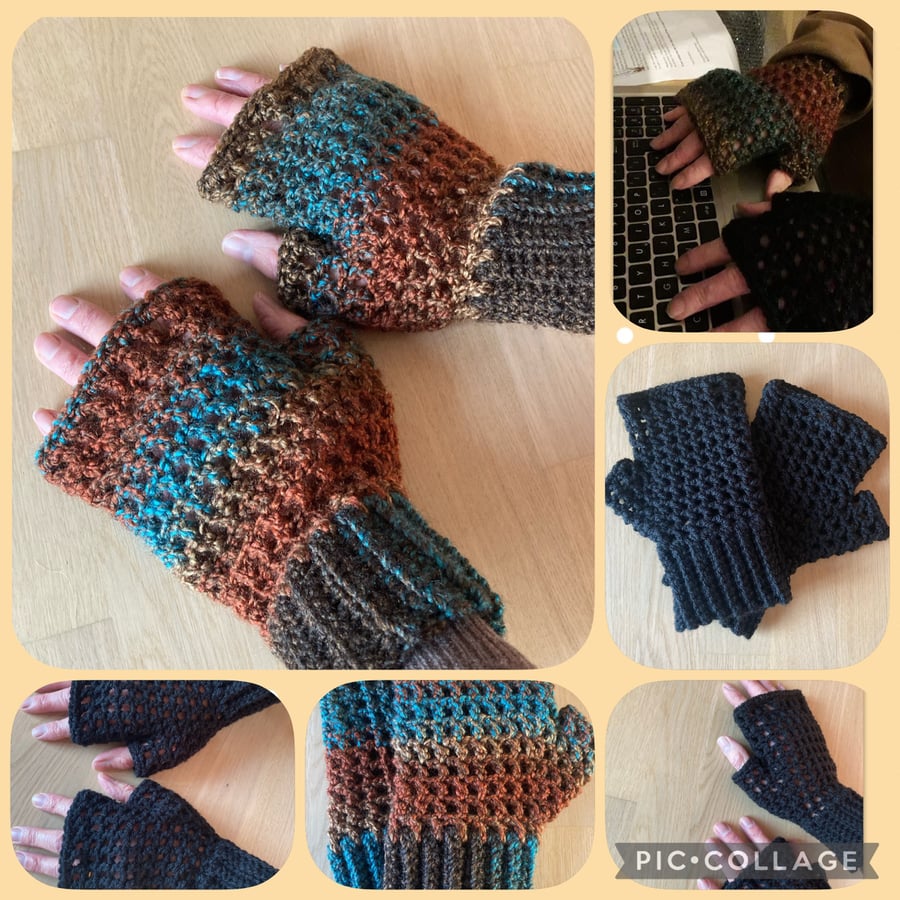 Hand warmers for a guy fingerless gloves for large hands fingerless mittens 