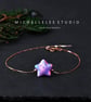 Large Yellow Star 3D Fire Opal Bracelet with 925 Sterling Silver Chain - Image 2