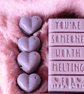 Handmade wax melt gift set - soy wax melts - 1 snap bar & 4 hearts 
