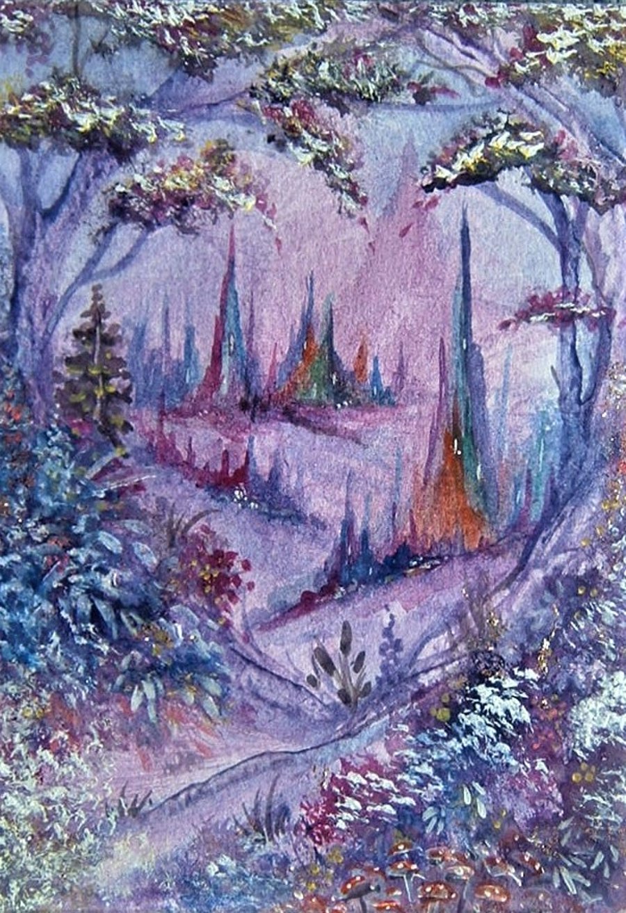 original art fantasy painting ( ref f 138)